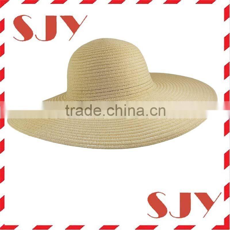 2015 new design woven paper promotion summer straw hats