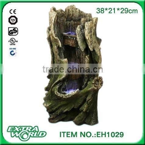 40 Inch trunk 3 Tiered waterfall garden fountain