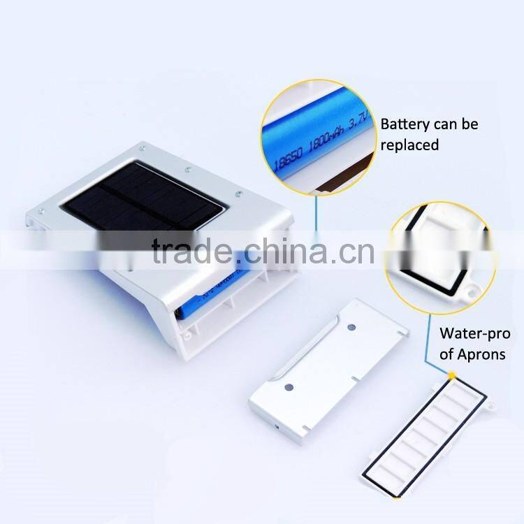 20 led panel texture lampshade 1800mah Ni-MH battery PIR sensor + Voice control solar mini garden light