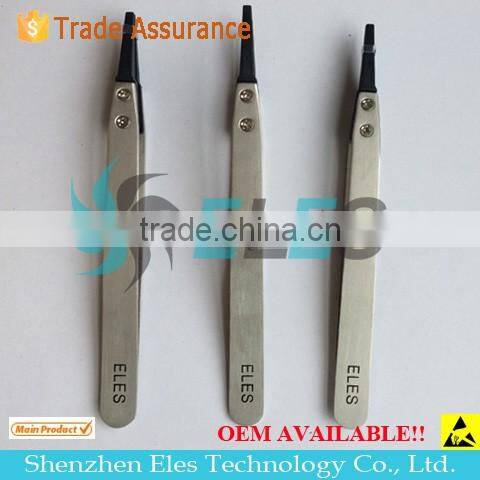 2016 new all stainless steel series anti-static tweezers