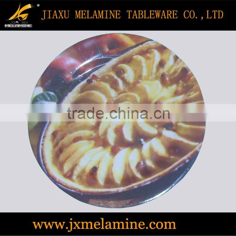 6"-14" flat melamine ware dinner plate with full printing