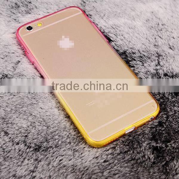 Fashion two gradient color phone shell rainbow silicone phone cases
