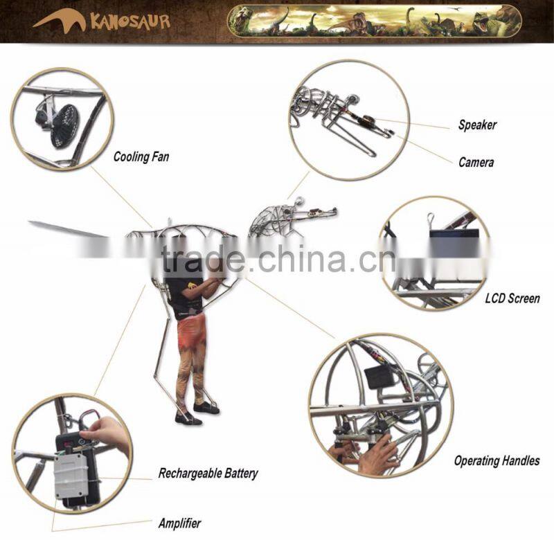 KANO4012 Amusement Park Artificial Dinosaur Kigurumi For Attraction