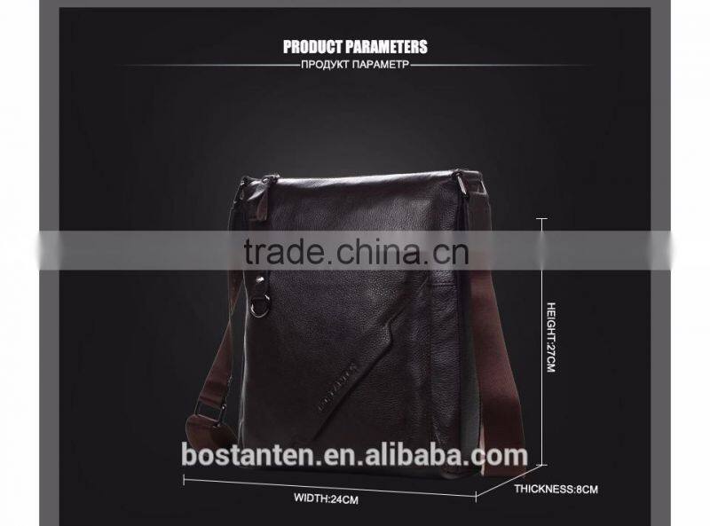 real leather long strap men shoulder messenger bag laptop bags