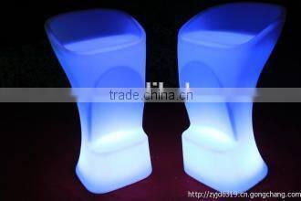 Bar chair wedding activities be riotous with colour Outdoor Plastic Led Stools/Led Furniture Fashion Bar Stool Led Bar Stool