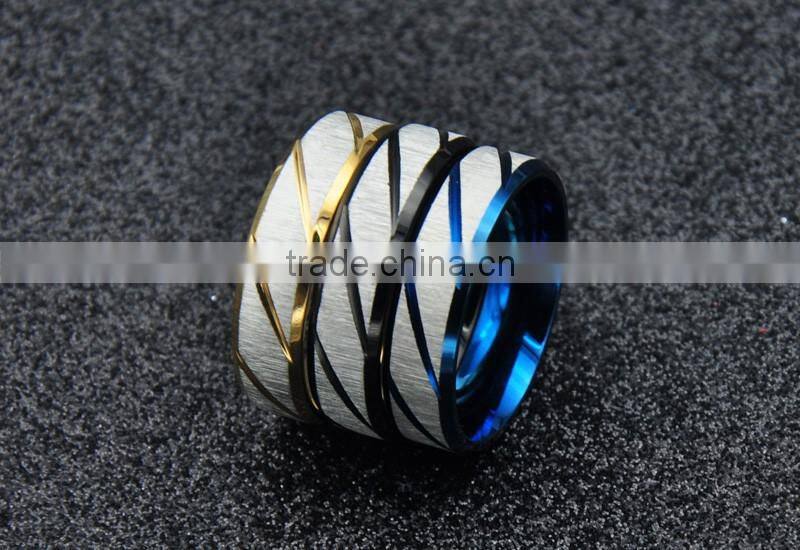 high polished plated rings 3 colors mens rings simple stainless steel fashion rings jewelry