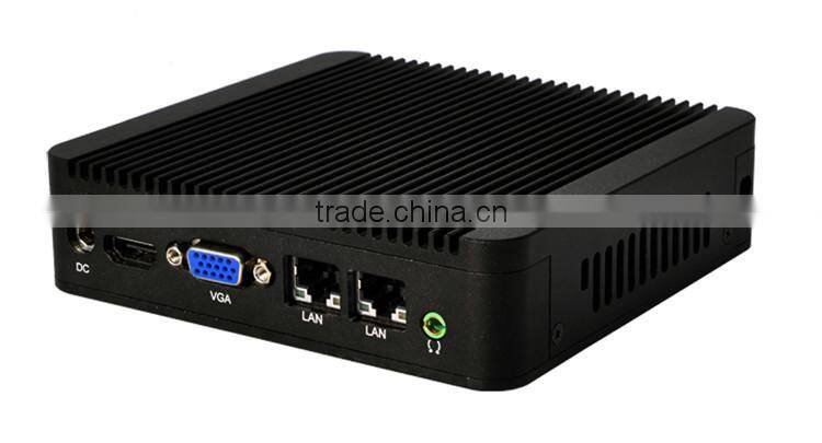 Office Industrial Desktop PC 1037U Dual Core 4G DDR3 Ram 64G Msata SSD Dual Gigabit Lan Thin Client PC Nettop