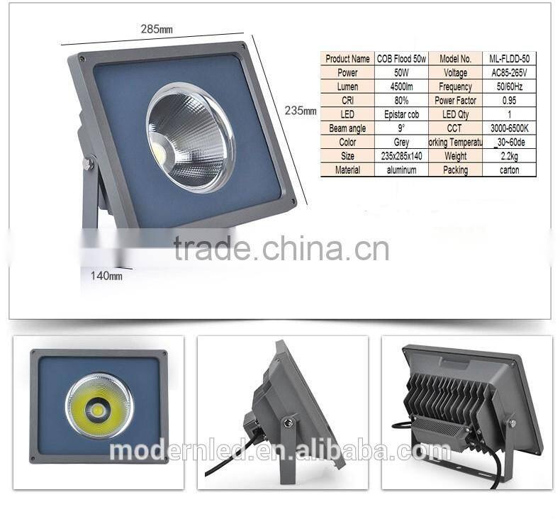 2016 new cob 50w led flood light half arc mini led projector