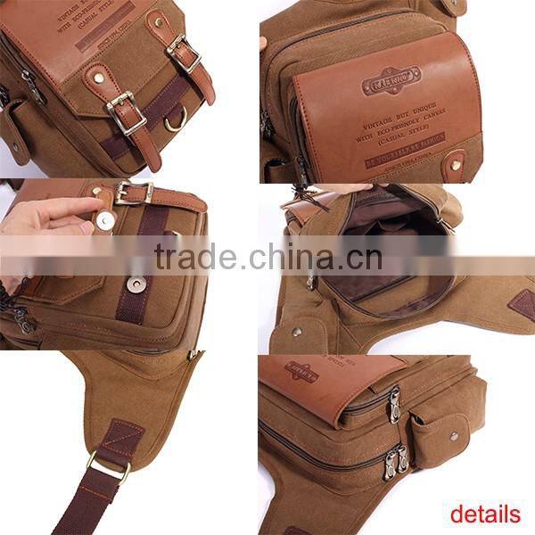 2016 Innovation Khaki Casual Chest Bag Man Messenger Bag Backpack