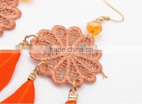 New sex black feather earrings for women