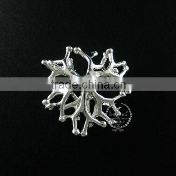 25*25mm silver plated brass coral branch pendant charm DIY supplies 1820279
