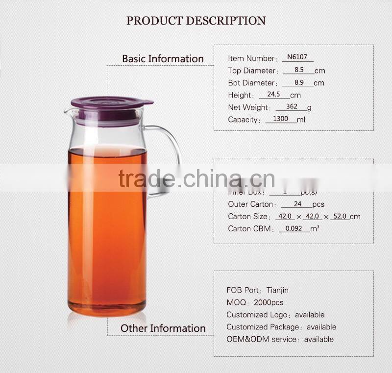 alibaba china housewares high borosilicate buono kettle for 1300ml