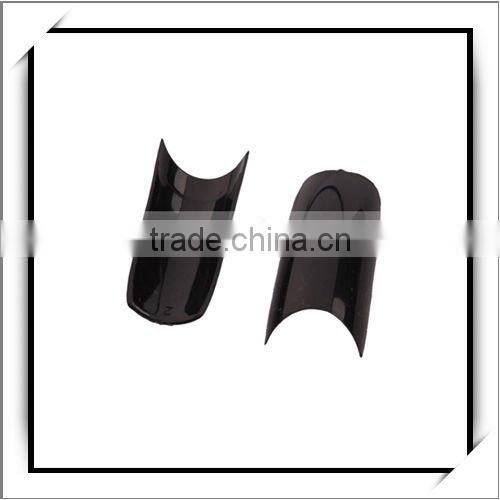 500pcs Acrylic French False Nail Half Tips Black