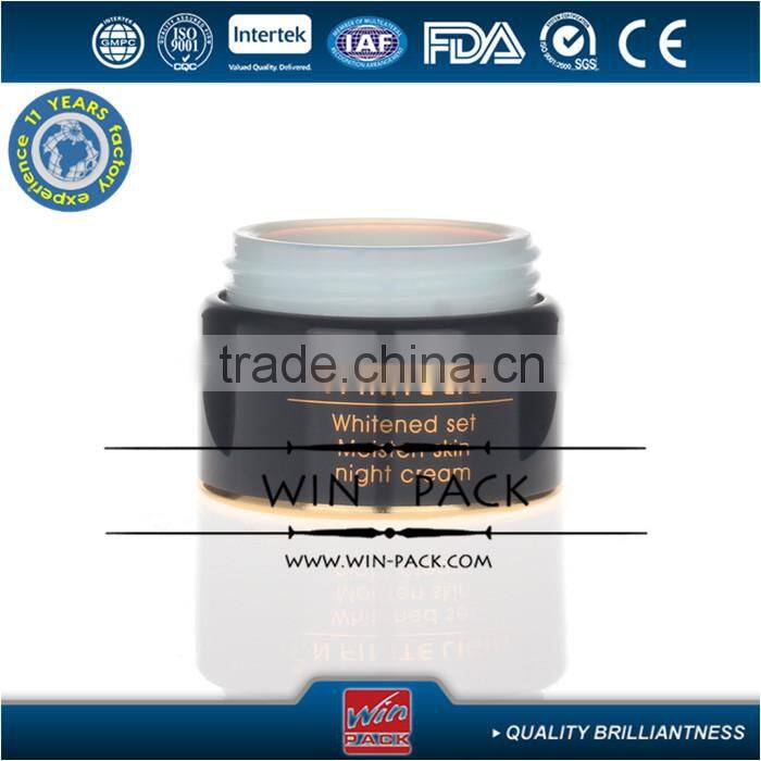 15g 30g aluminum jar with inner side glass bottle,shiny gold color cap