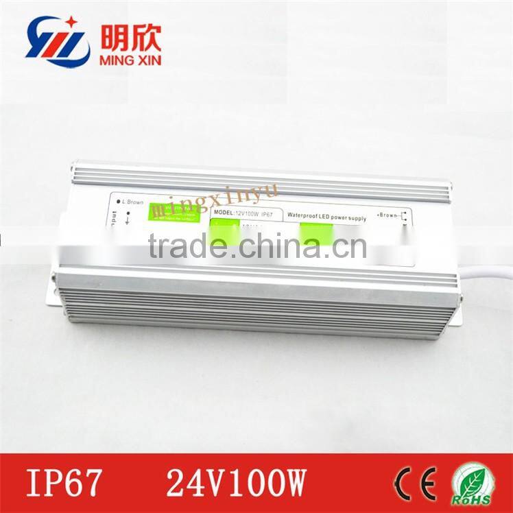 100w waterproof led driver 12v /24v led light power supply for outside