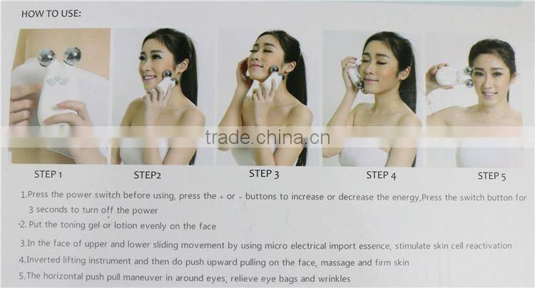 home use hand held Y shape roller massage Micro-electric skin firming device