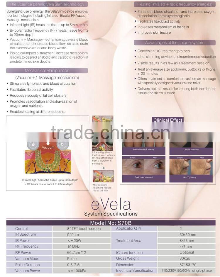 Vela Slimming Ultrasonic Cavitation Radio Frequency Weight Loss Machine