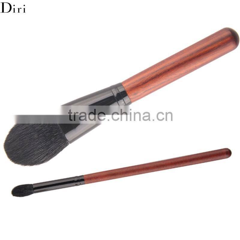 Angled Cosmetic Eye Brow Brush with Different colors Wood Handle Eyeshadow Makeup Brush