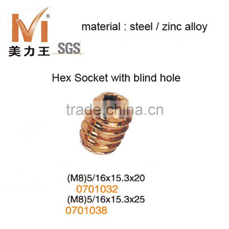 hex socket blind hole embedded insert nut