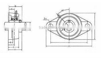 UCFL208 pillow block rotating bearing