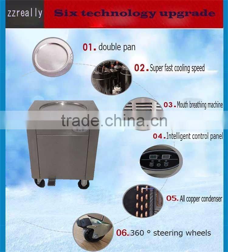 most popular 110V/220V Imported Compressor rolled fried ice cream making