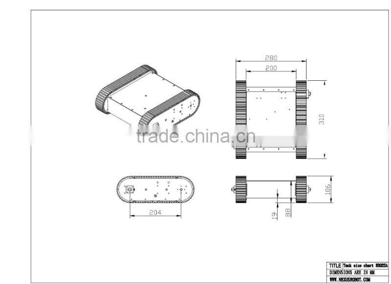 New Tracked Mobile Tank Robot Kit 10022