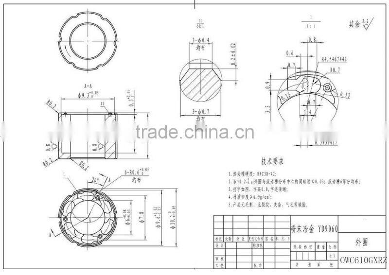 OWC 410 one way needle bearing for currency counting machine and automatic fishing device