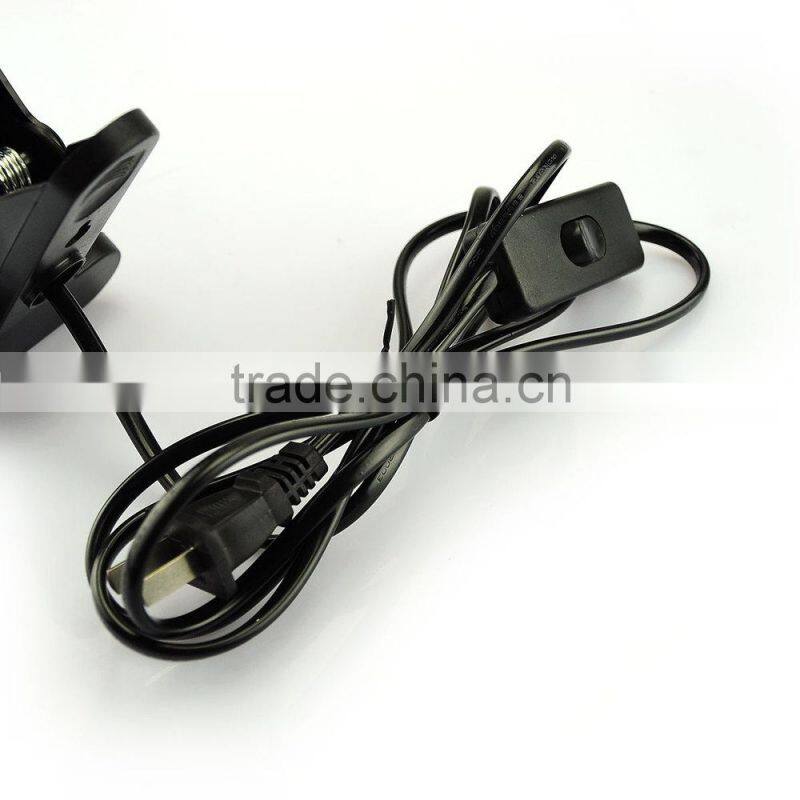 Clamp Light Lamp Holder for Reptile Ceramic Infrared Heat Emitter Switch US Plug