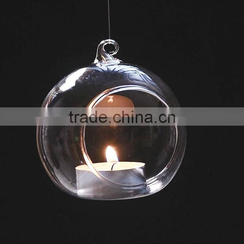 hanging glass ball candle holder, mini flowerpot
