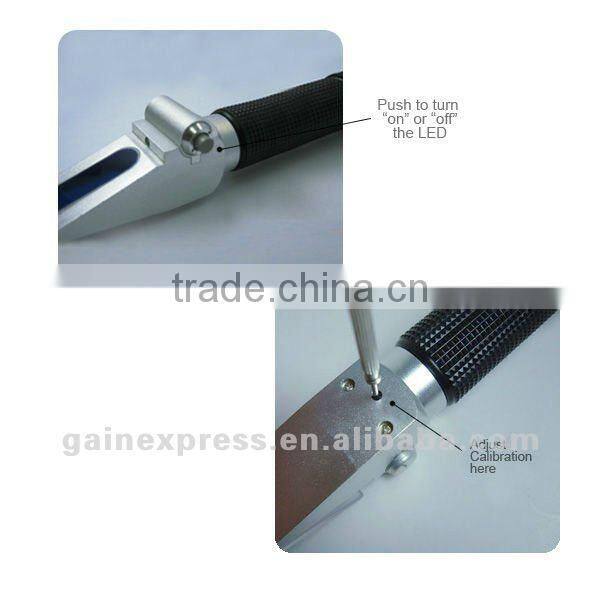 Salinity Refractometer with Built-in LED light Aquarium 0~10% ATC