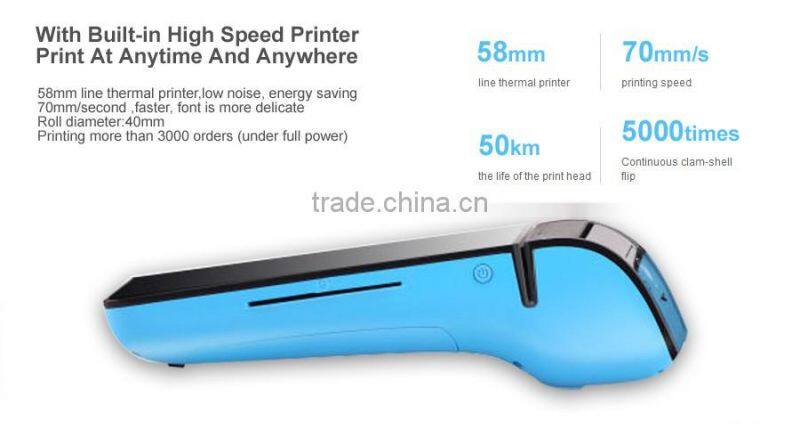 EMV PCI GPS NFC 4G LTE android pos with thermal printer