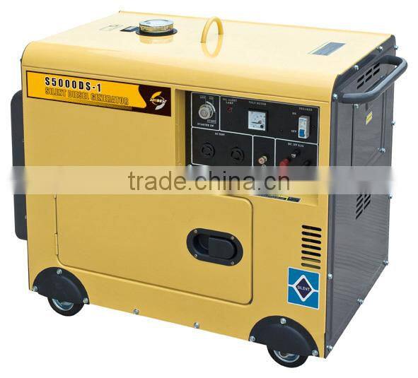 5KVA small portable single cylinder silent diesel generator price with Digital display panel