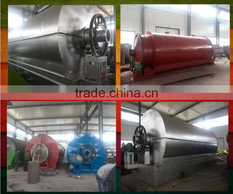 Latest technology waste tire recycling to fuel oil pyrolysis plant