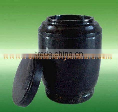 POLISHED MARBLE STONE/JET BLACK MARBLE URNS