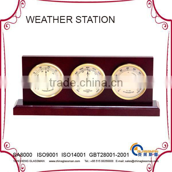indoor multifunction weather station YG1613 with wood base