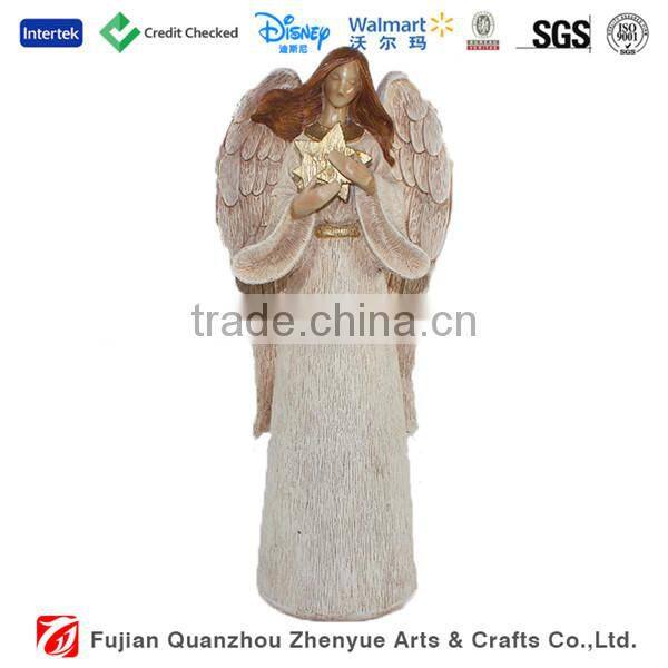 Hot selling wood resin Angel statue crafts