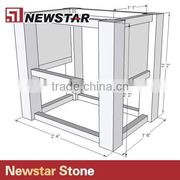 Inn vanity with top mount sink