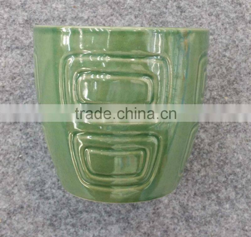 High Quality White Ceramic Glazed Flower Pot