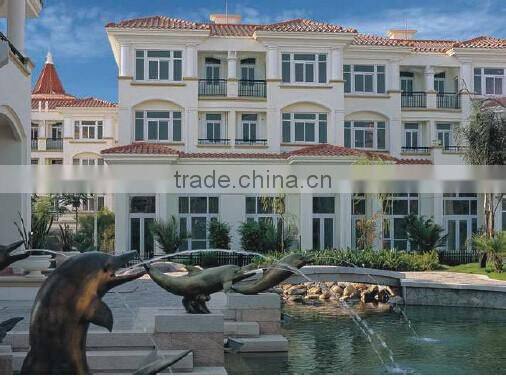 Outdoor big gardern decoration water dolphin fountain