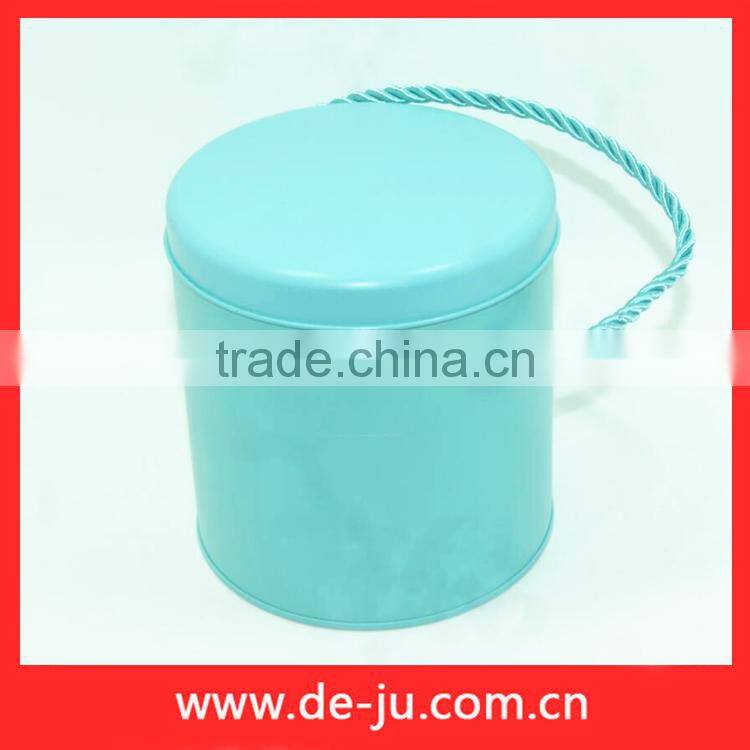 Round polyester string customized food grade tin can