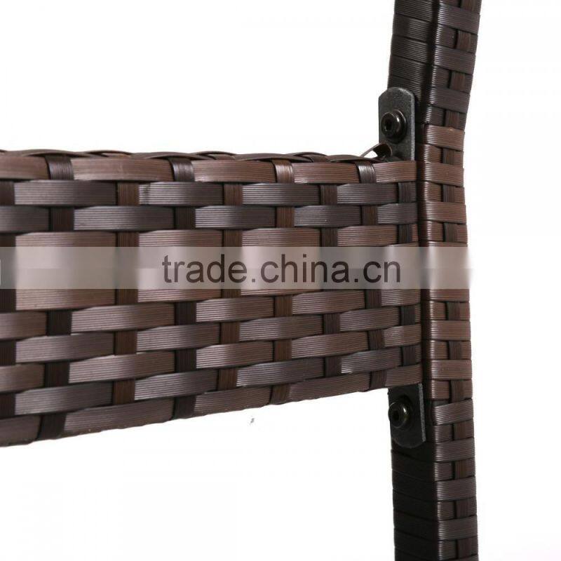 2 Pcs Outdoor All Weather Brown Wicker Chairs