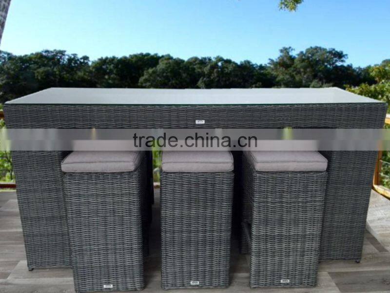 2017 Sigma trade assurance resin wicker modular curved used commercial bar furniture