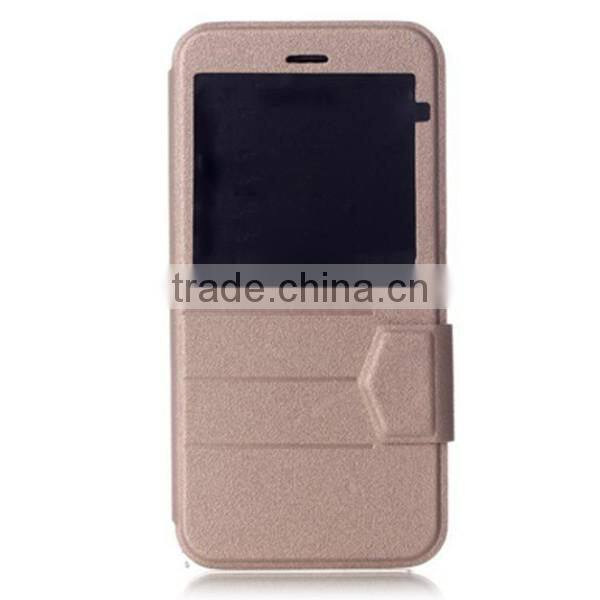 Slim Flip Covers PU Leather Case With Front View Window for iPhone 6
