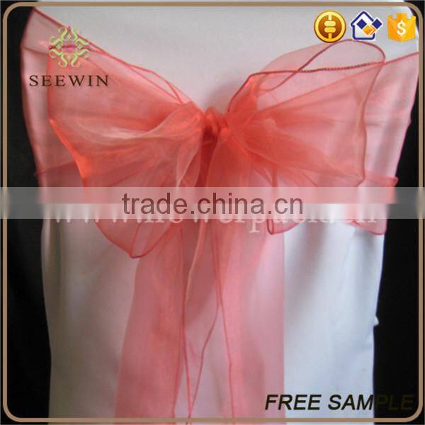 cheap wholesale organza chair cover sash