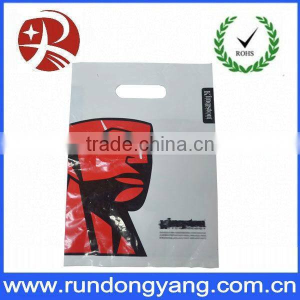 plastic take away food die cut bag