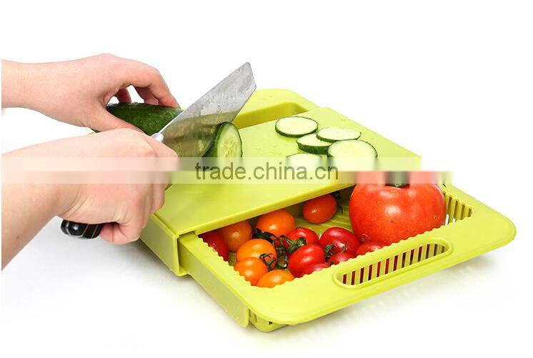 Wholesale Stock Kitchen Vegetable&Fruit Plastic Chopping Board Drain Board Draining Rack Storage Rack