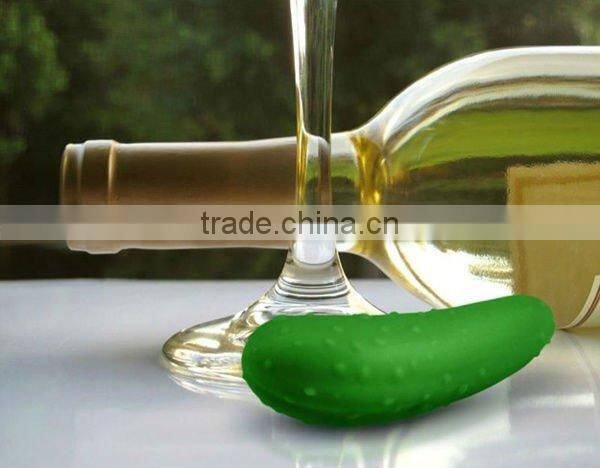 Funny Cucumber Silicone Wine Bottle Stopper