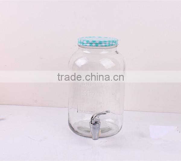 6L glass beverage dispenser with faucet