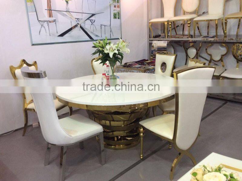 Modern metal frame mdf top dining table wedding table