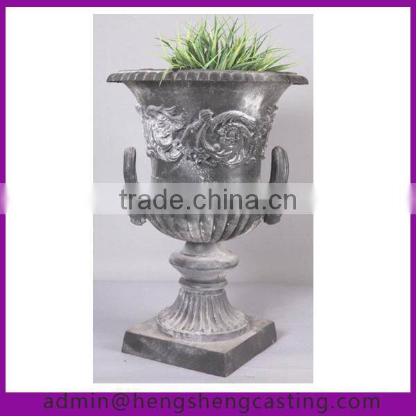outdoor antique metal big outdoor flower pots